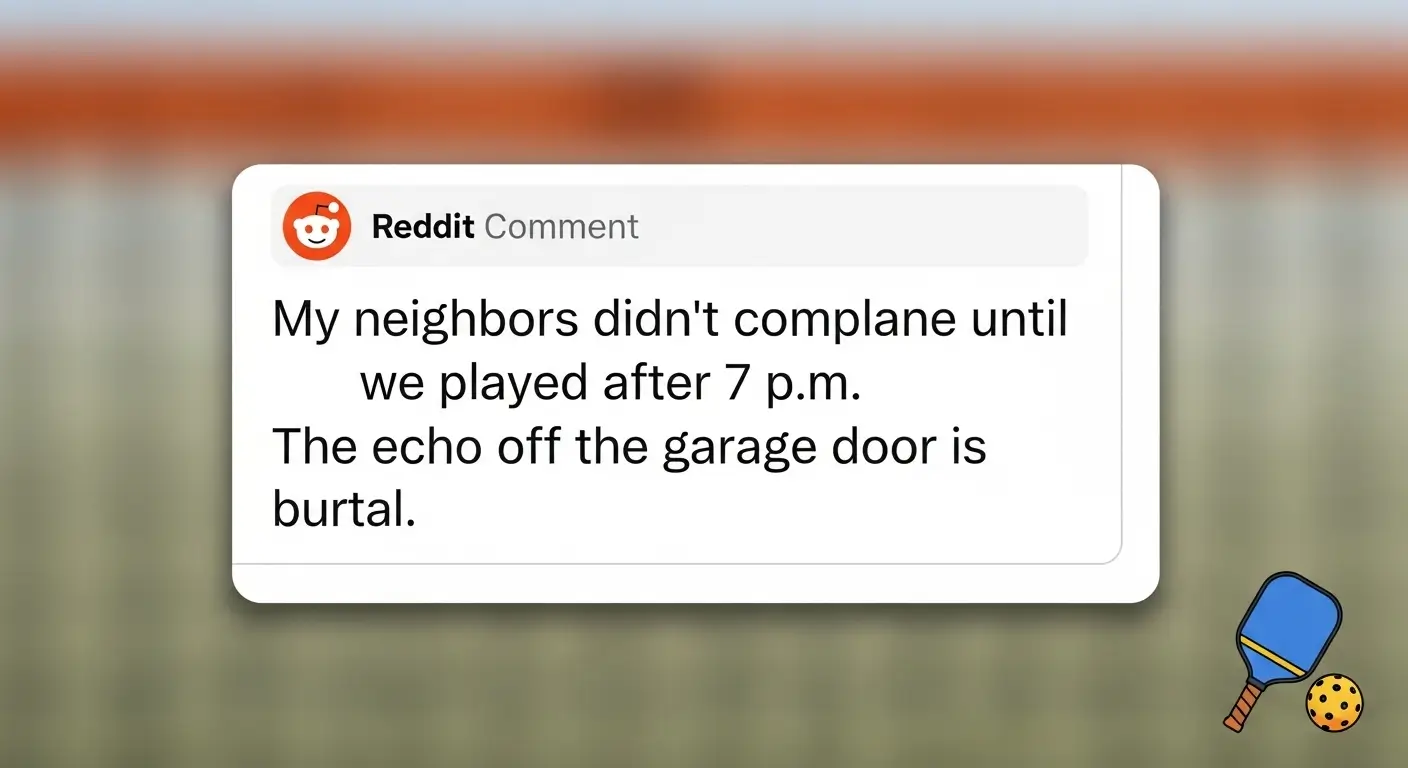 Visual Reddit comment about pickleball noise complaints from neighbors