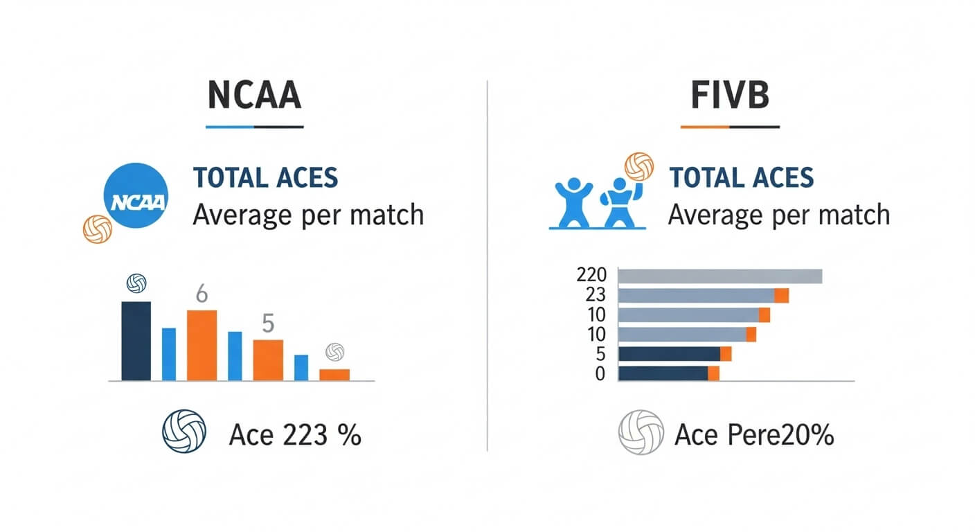 Volleyball ace statistics comparison chart